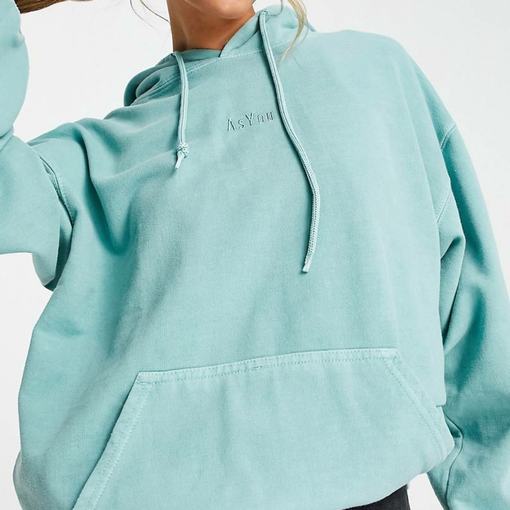 As you 2pc french terry set aqua women's 8-10